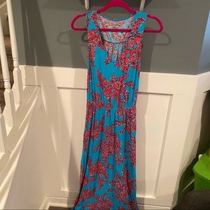 Lilly Mills maxi dress searulean blue Rhode Island reef